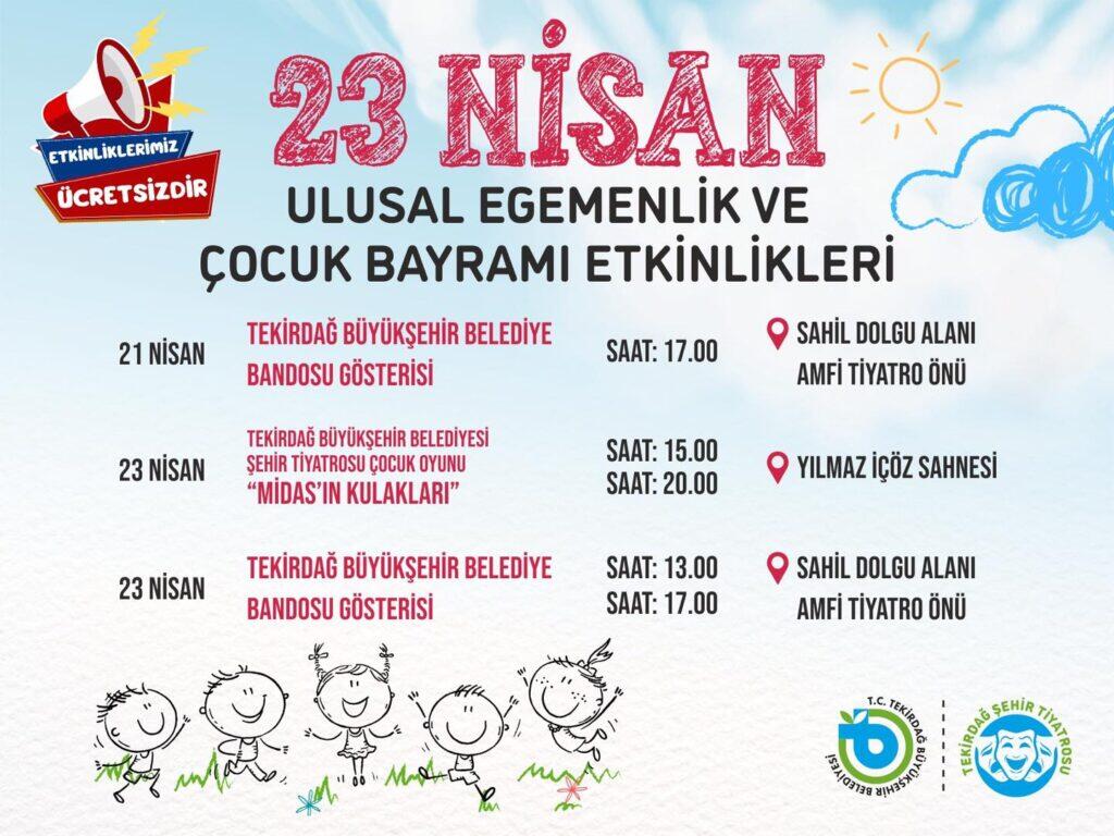 TEKİRDAĞ BÜYÜKŞEHİR BELEDİYESİ 23 NİSAN ÇOCUK ŞENLİĞİ