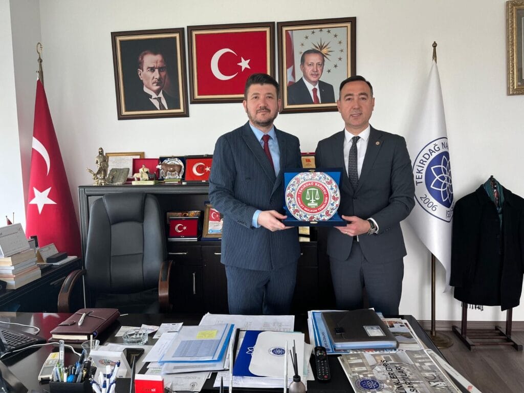 Tekirdağ Baro Başkanı, Tekirdağ Namık Kemal Üniversitesi Genel Sekreterini Ziyaret Etti