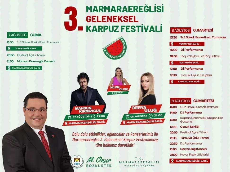 Marmaraereğlisi Geleneksel Karpuz Festivali İçin Geri Sayım Başladı